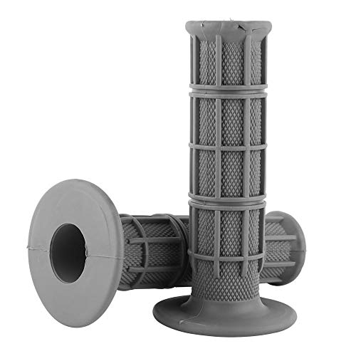 Universal Silicone Bike Grips 1 Pair 7/8 Inch 22mm Motorcycle Handlebar Grips for Scooters ATVs Dirt Bikes Grey