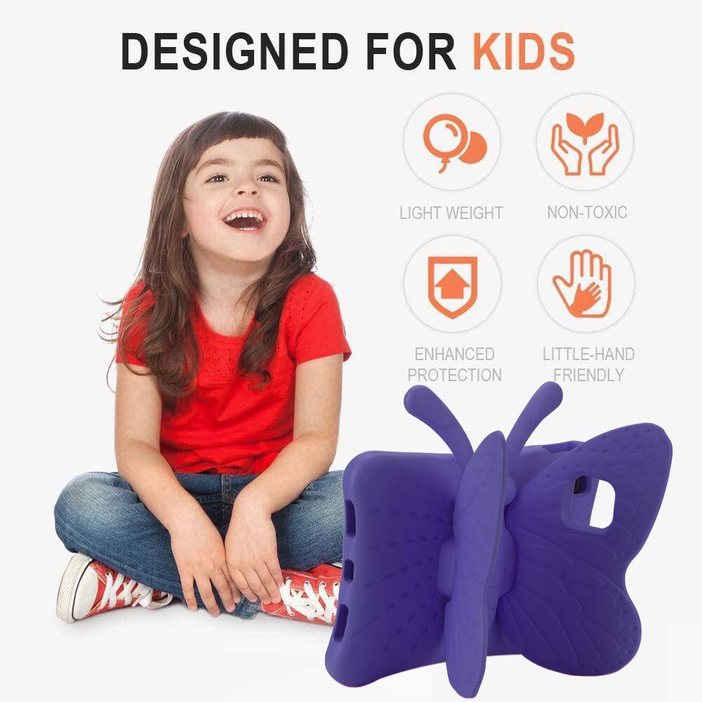 Simicoo Simicoo iPad Pro 11 Case for Kids - Cute 3D Butterfly EVA Cover with Stand & Pencil Holder - Shockproof & Rugged (Purple) - View 7 of 8