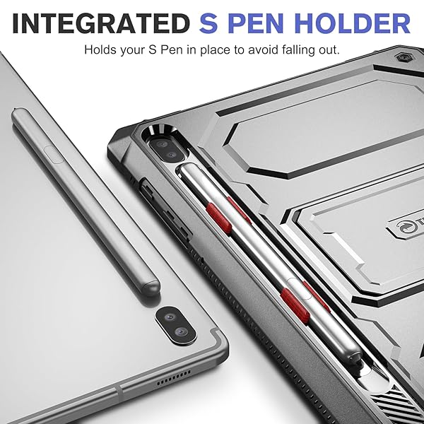 FINTIE Fintie Shockproof Case for Samsung Galaxy Tab S6 10.5 2019 Rugged Unibody Hybrid Bumper Kickstand Cover with Screen Protector Black - View 4 of 10