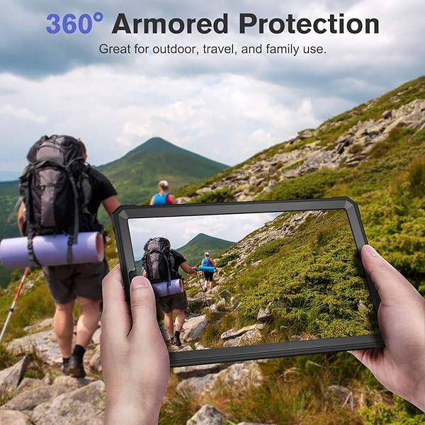 FINTIE Fintie Shockproof Case for Samsung Galaxy Tab S6 10.5 2019 Rugged Unibody Hybrid Bumper Kickstand Cover with Screen Protector Black - View 7 of 10