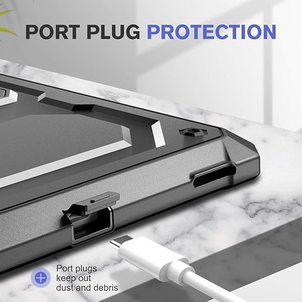 FINTIE Fintie Shockproof Case for Samsung Galaxy Tab S6 10.5 2019 Rugged Unibody Hybrid Bumper Kickstand Cover with Screen Protector Black - View 10 of 10