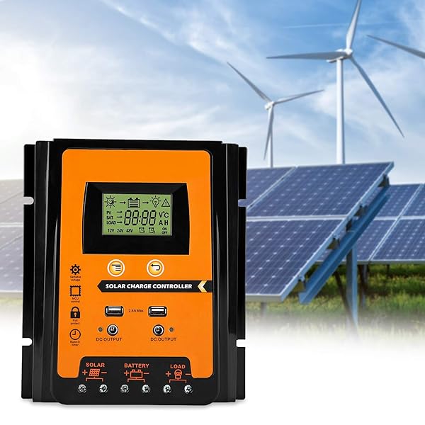MPPT Solar Charge Controller 12V 24V 30A 50A 70A Dual USB LCD Display Battery Regulator for Solar Power Charging