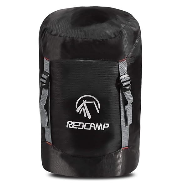 REDCAMP 17L Compression Stuff Sack Lightweight Sleeping Bag Ideal for Backpacking Hiking Camping Black