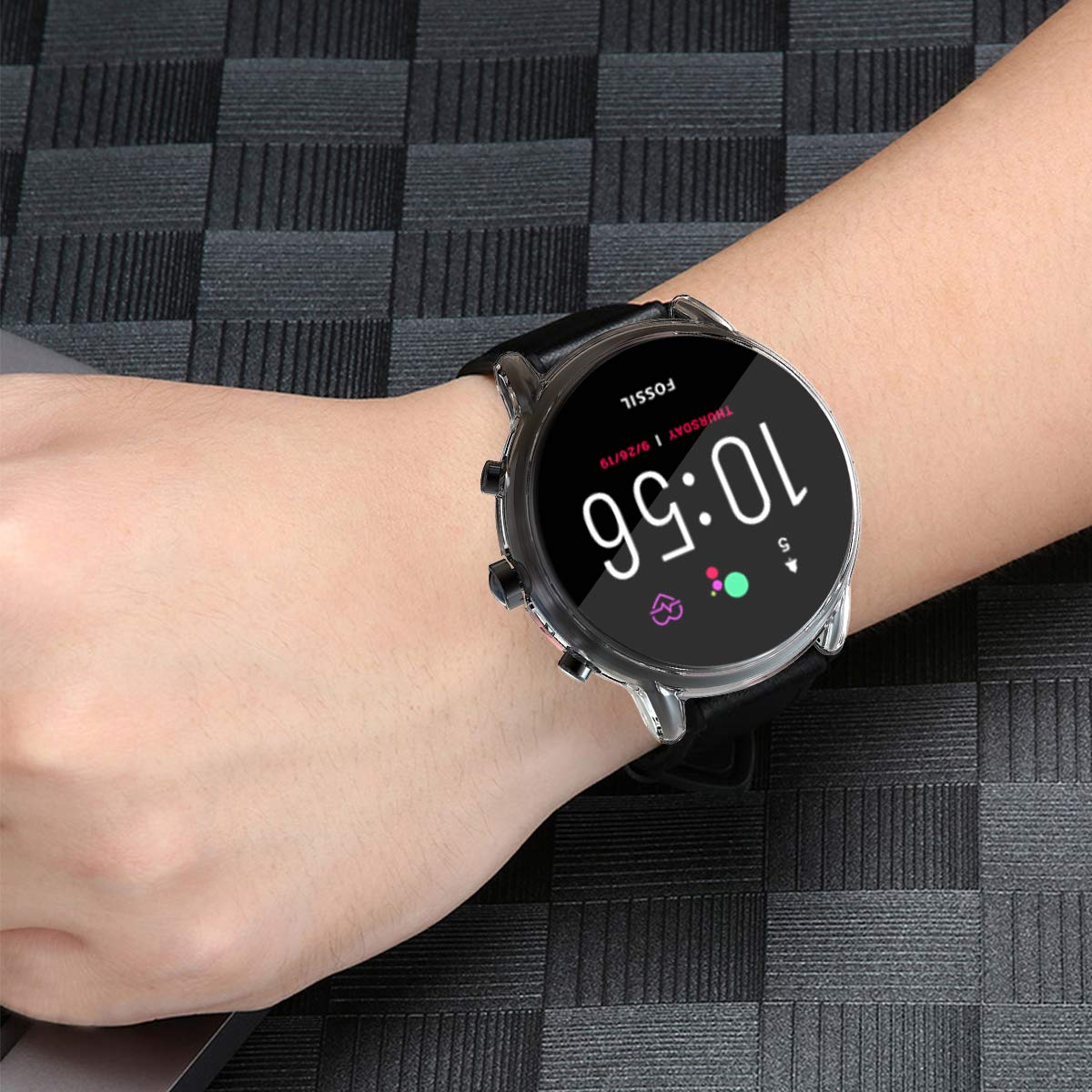 Suoman Suoman 3-Pack Fossil Gen 5 Julianna Case High Definition Clear Screen Protector All Around Protective TPU Bumper Cover - View 3 of 8