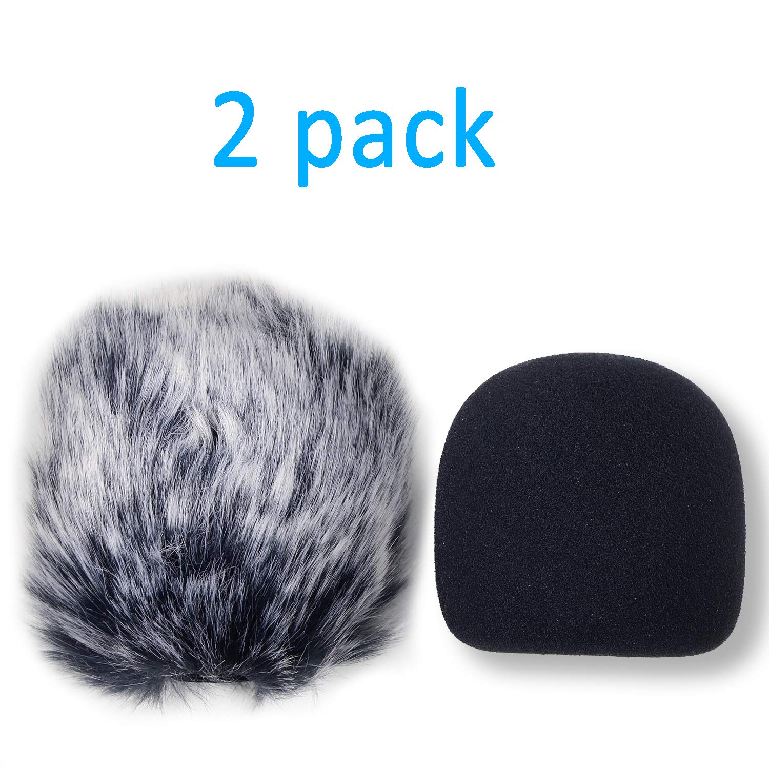 SM57 Pop Filter Foam Cover Mic Windscreen Furry Windjammer Compatible with Shure SM57 Microphone Blocks Plosives by YOUSHARES 2 PCS - View 2 of 7