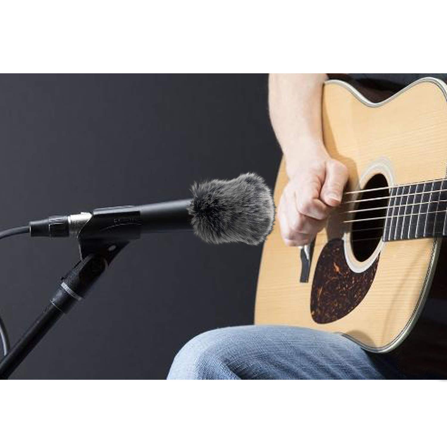 SM57 Pop Filter Foam Cover Mic Windscreen Furry Windjammer Compatible with Shure SM57 Microphone Blocks Plosives by YOUSHARES 2 PCS - View 7 of 7