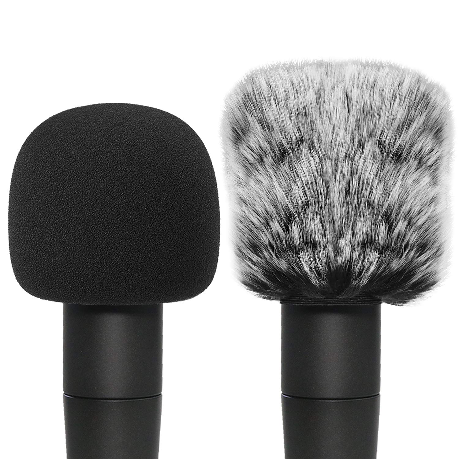 SM57 Pop Filter Foam Cover Mic Windscreen Furry Windjammer Compatible with Shure SM57 Microphone Blocks Plosives by YOUSHARES 2 PCS