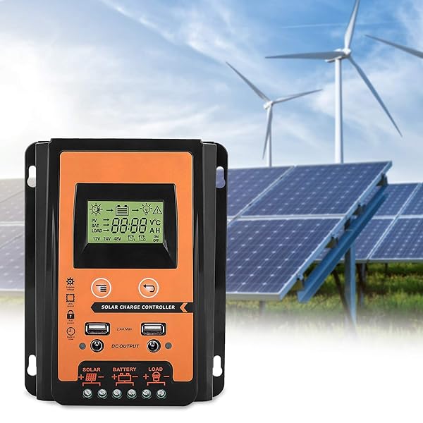 MPPT Solar Controller 12V 24V 30A 50A 70A Dual USB LCD Display Solar Power Battery Regulator