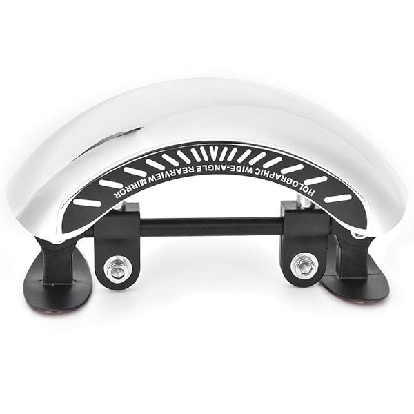 Qiilu Qiilu Motorcycle Rearview Mirror 180 Degree Wide Angle Safety Blind Spot Side Mirror for Cruiser Sport Bike and Scooter