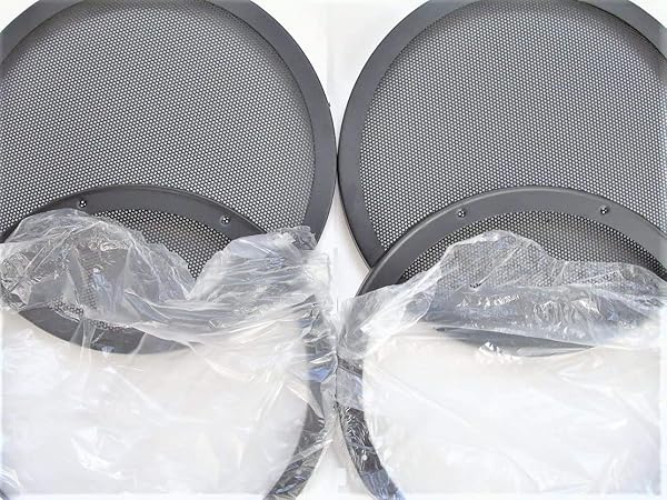 The Electronics PowerHouse Electronics PowerHouse 10 Inch Classic Beehive Subwoofer Speaker Grills Heavy Gauge Pair with Reinforcement Ring