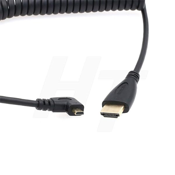 HangTon HangTon Micro HDMI to HDMI Cable 4ft Left Angled for DSLR Cell Phone Tablet Laptop DV Camera Computer Monitor - View 6 of 7