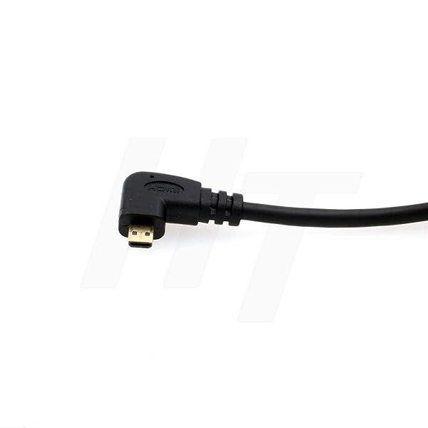HangTon HangTon Micro HDMI to HDMI Cable 4ft Left Angled for DSLR Cell Phone Tablet Laptop DV Camera Computer Monitor - View 7 of 7