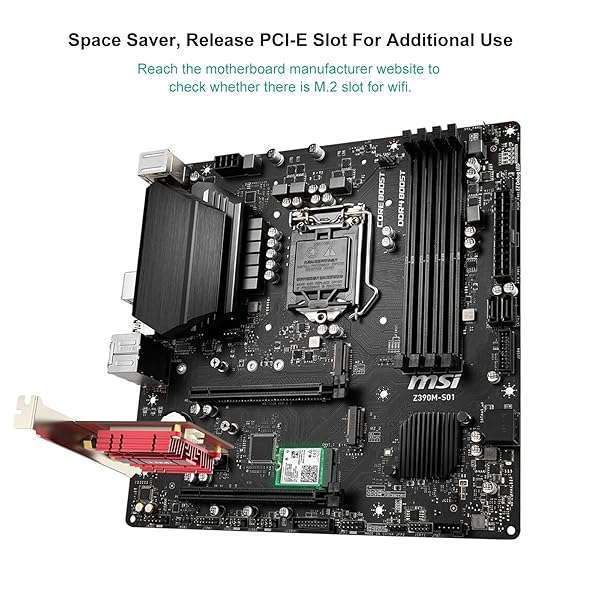 EDUP AX210 WiFi 6E Desktop Kit: Tri-Band 6GHz/5GHz/2.4GHz M.2 Card for Windows 10/11 with Bluetooth 5.2, Antennas & Ipex Cable - View 4 of 8