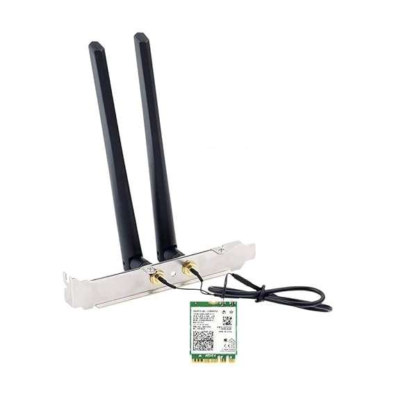 OKN AX210NGW DTK WiFi 6E Card: 6GHz, 2x2 AX+BT 5.3, High Gain Antennas & RF Cable Included
