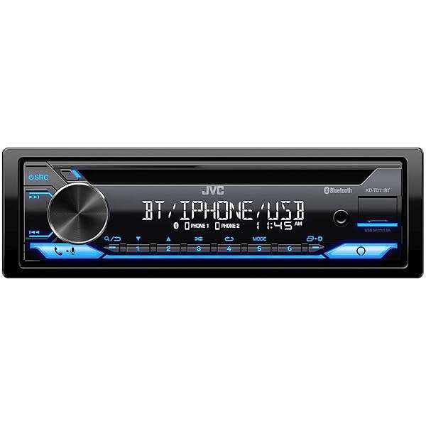 JVC JVC KD-TD71BT CD Receiver: Bluetooth, USB, AUX & Amazon Alexa Integration - View 4 of 5
