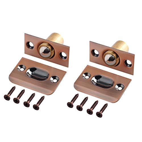 SAISN SAISN Adjustable Ball Catch Door Hardware for Closet and French Doors Pack of 2 Red Patina Cabinet Latch