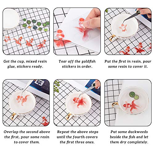 OLYCRAFT OLYCRAFT 18 Sheets 3D Goldfish Film Stickers for Koi Pond and Resin Craft Art - View 7 of 8