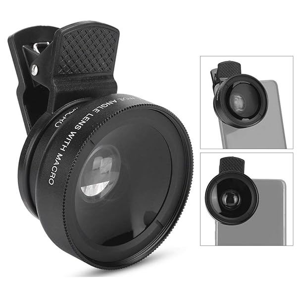 S erounder 2-in-1 Clip-On Cell Phone Lens: 0.45X Wide Angle & 12.5X Macro for Stunning Smartphone Photography - View 8 of 11