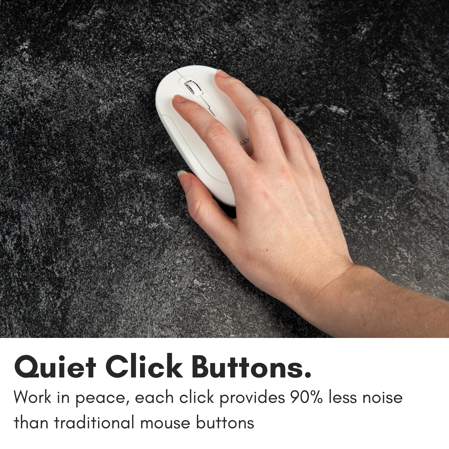 Macally Macally Wireless Bluetooth Mouse for MacBook Pro Air iPad and PC Quiet Click Comfortable Design Compatible White Laptop Mouse - View 5 of 7