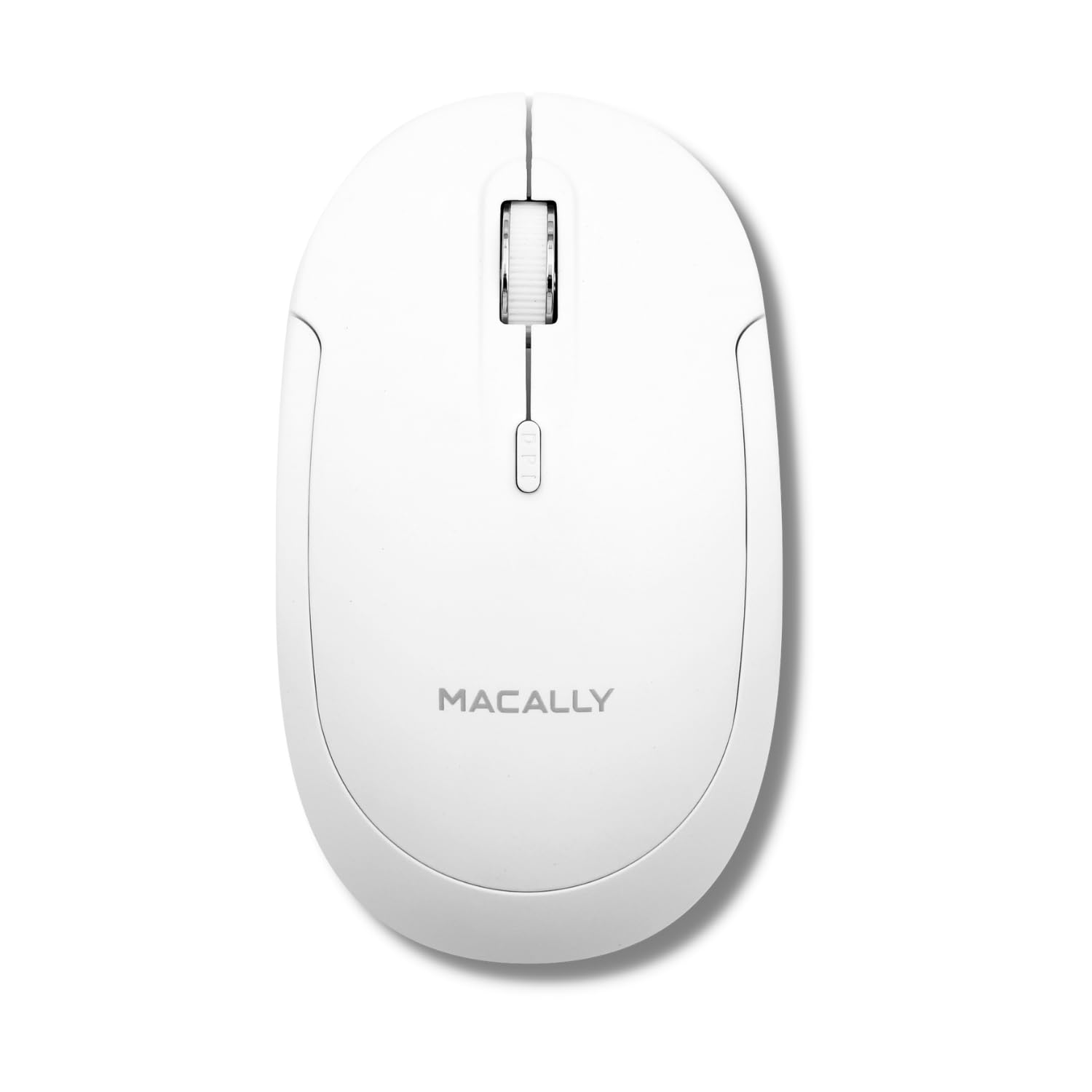 Macally Macally Wireless Bluetooth Mouse for MacBook Pro Air iPad and PC Quiet Click Comfortable Design Compatible White Laptop Mouse - View 7 of 7