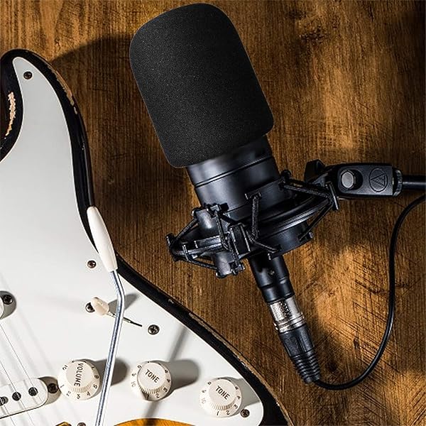 SUNMON SUNMON AT2035 Windscreen Cover Mic Pop Filter Foam for Audio Technica AT2035 Microphone for Clear Sound Quality - View 7 of 8