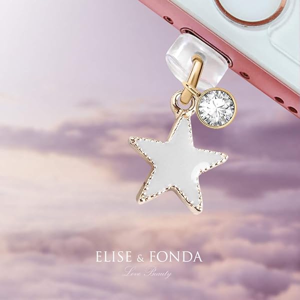 ELISE & FONDA ELISE & FONDA Cute Star Pendant Anti Dust Plug for iPhone & iPad - USB Charging Port Charm (Gray) - View 4 of 8