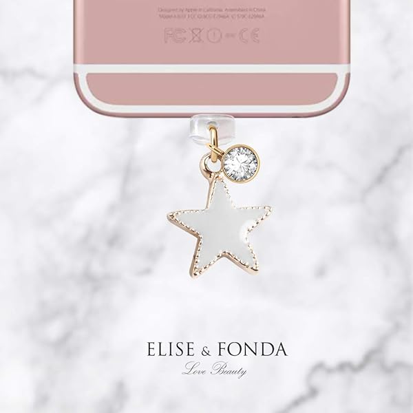 ELISE & FONDA ELISE & FONDA Cute Star Pendant Anti Dust Plug for iPhone & iPad - USB Charging Port Charm (Gray) - View 5 of 8