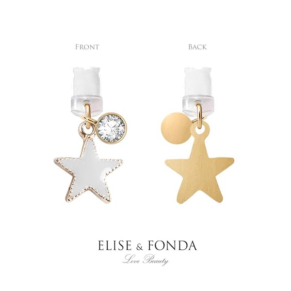 ELISE & FONDA ELISE & FONDA Cute Star Pendant Anti Dust Plug for iPhone & iPad - USB Charging Port Charm (Gray) - View 6 of 8
