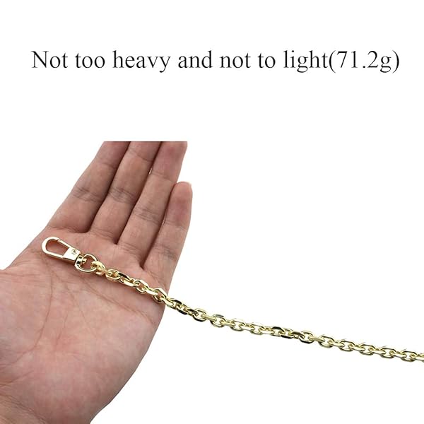 HAHIYO HAHIYO Mini Pochette Purse Chain Strap 31.5 inches Light Gold for Shoulder Crossbody Sling Handbag Wallet Clutch Comfortable Flat Metal Strap - View 5 of 7