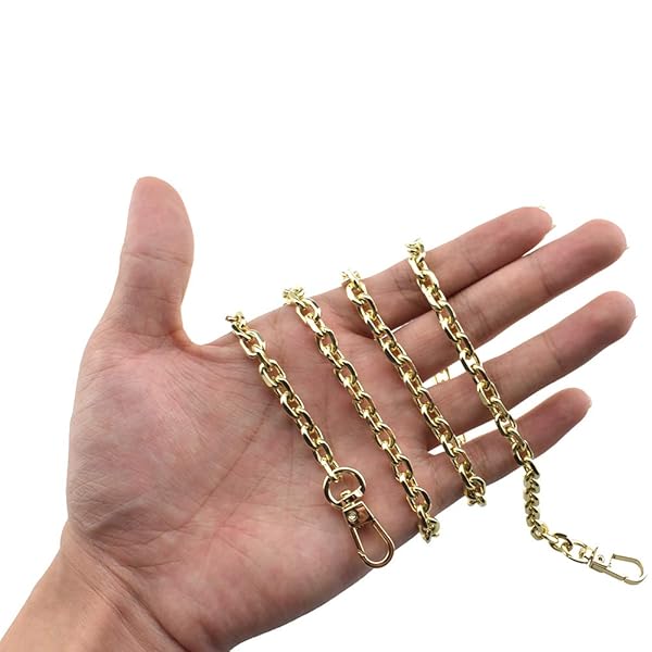 HAHIYO HAHIYO Mini Pochette Purse Chain Strap 31.5 inches Light Gold for Shoulder Crossbody Sling Handbag Wallet Clutch Comfortable Flat Metal Strap - View 2 of 7