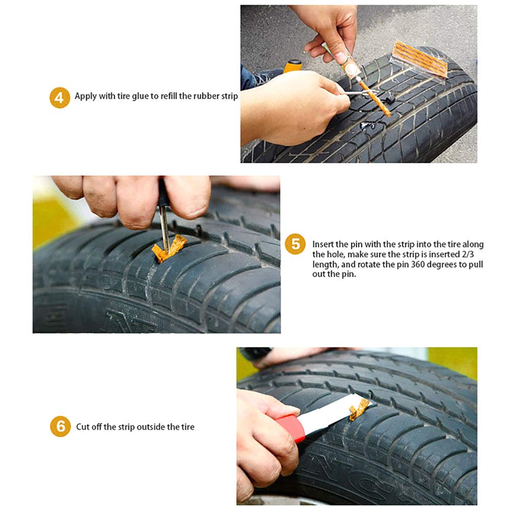 DGZZI DGZZI Tire Repair Strings 20PCS Self Vulcanizing Kit Rubber Plugs Bacon Strips for Car Tire Repair - View 6 of 6