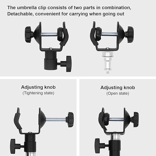Hooshion Hooshion Metal Tripod Umbrella Holder for Outdoor Photography Durable Clip Bracket Stand Accessory - View 6 of 10