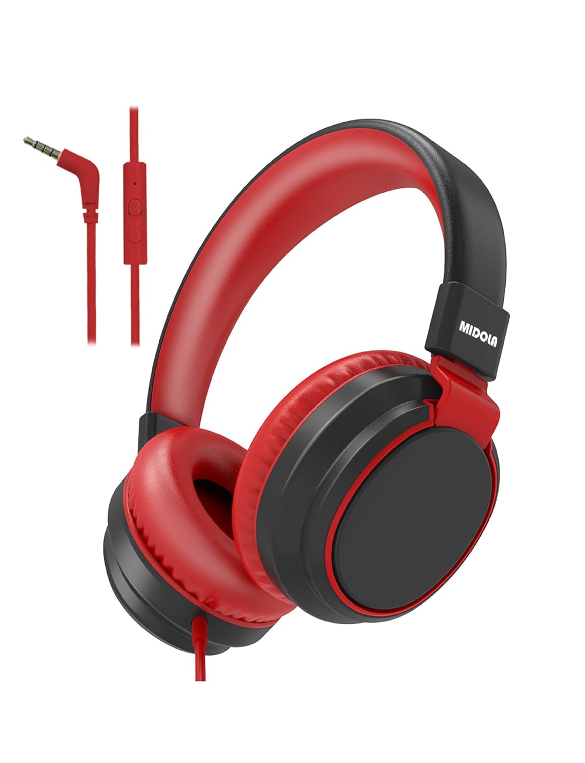 MIDOLA Buy MIDOLA Kids Headphones: Foldable Over-Ear 85/110dB Noise Protection with Mic for School & Devices - Black