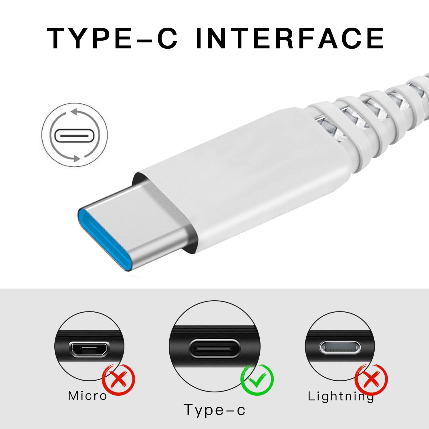 10FT USB Type C Charger Cable for Samsung Galaxy S22 Plus Ultra A13 A14 A51 A32 5G Fast Charge Extra Long Cord - View 4 of 7