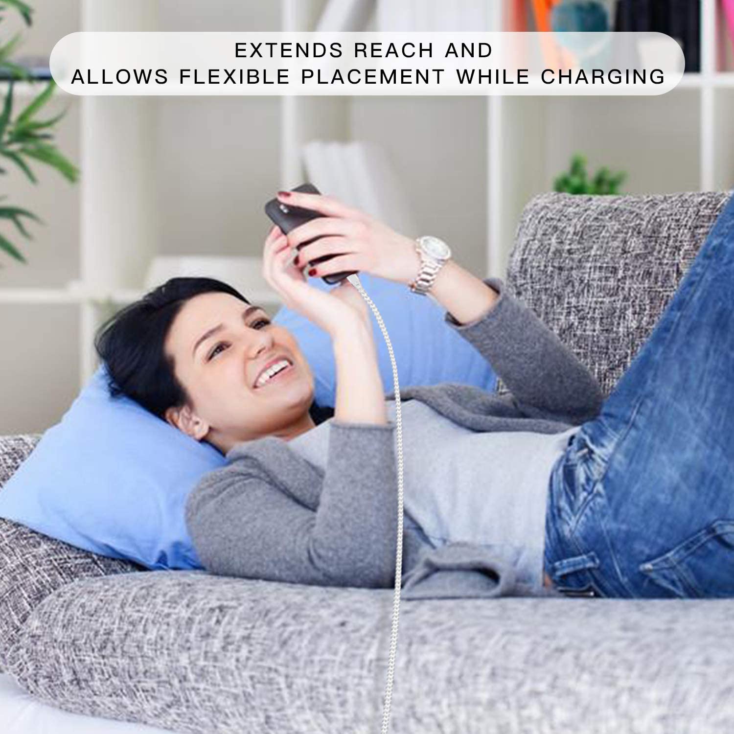 10FT USB Type C Charger Cable for Samsung Galaxy S22 Plus Ultra A13 A14 A51 A32 5G Fast Charge Extra Long Cord - View 6 of 7