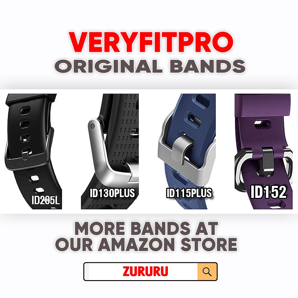 ZURURU Veryfitpro ID115Plus HR Replacement Bands for Fitness Tracker Smart Watch Black Color - View 4 of 7