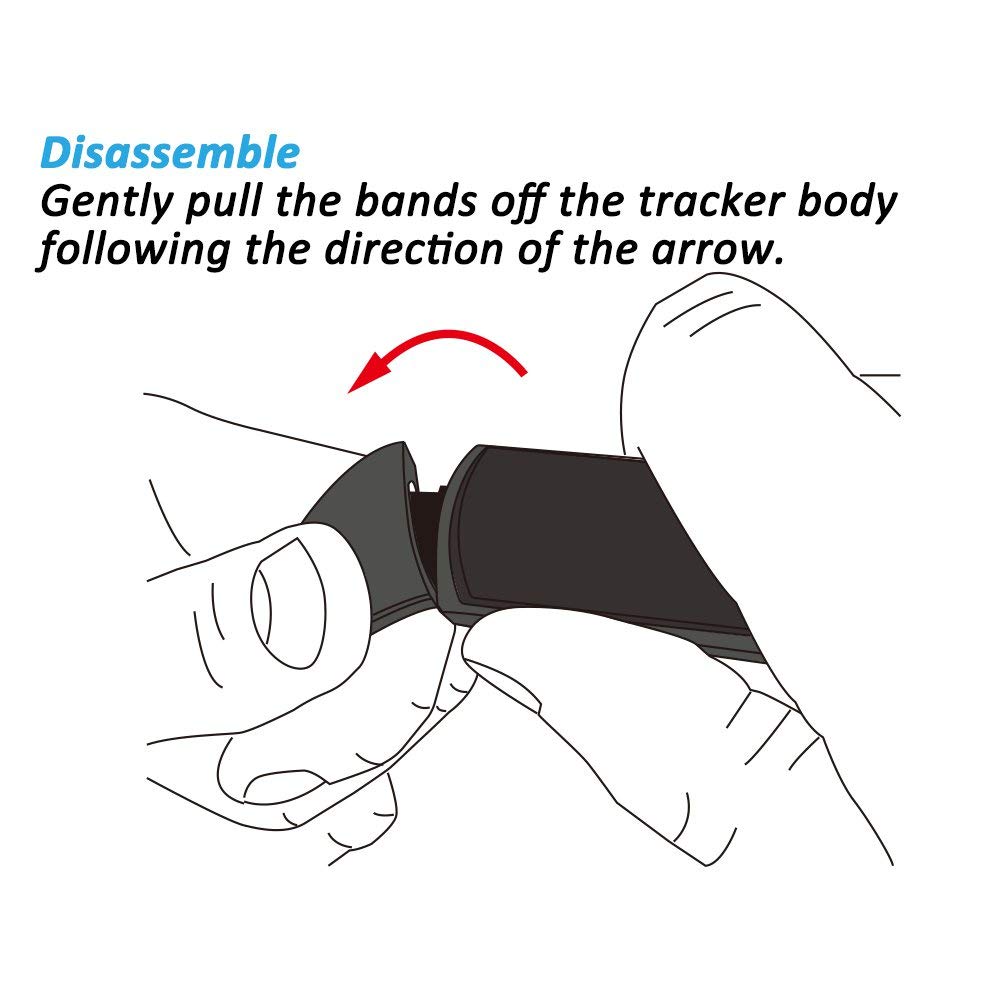 ZURURU Veryfitpro ID115Plus HR Replacement Bands for Fitness Tracker Smart Watch Black Color - View 7 of 7