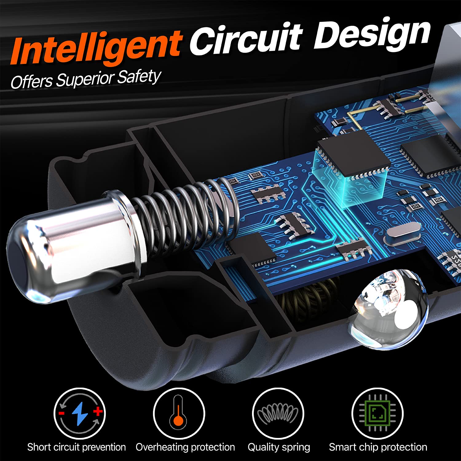 Bestrix Bestrix Dual USB Car Charger Quick Charge 4.0 5A 30W Fast Adapter Compatible with iPhone iPad Samsung Galaxy Note LG Nexus x2 - View 3 of 6