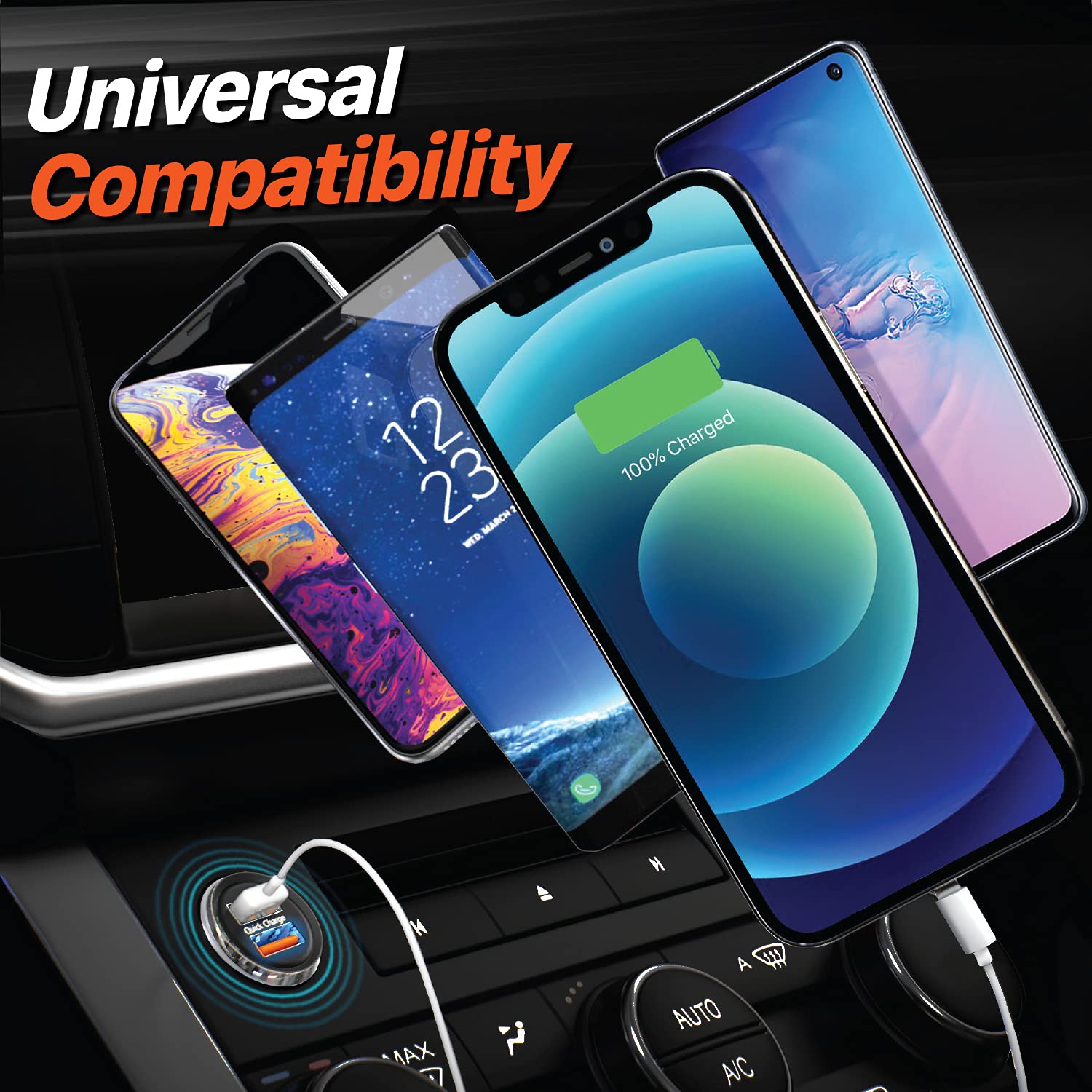 Bestrix Bestrix Dual USB Car Charger Quick Charge 4.0 5A 30W Fast Adapter Compatible with iPhone iPad Samsung Galaxy Note LG Nexus x2 - View 6 of 6