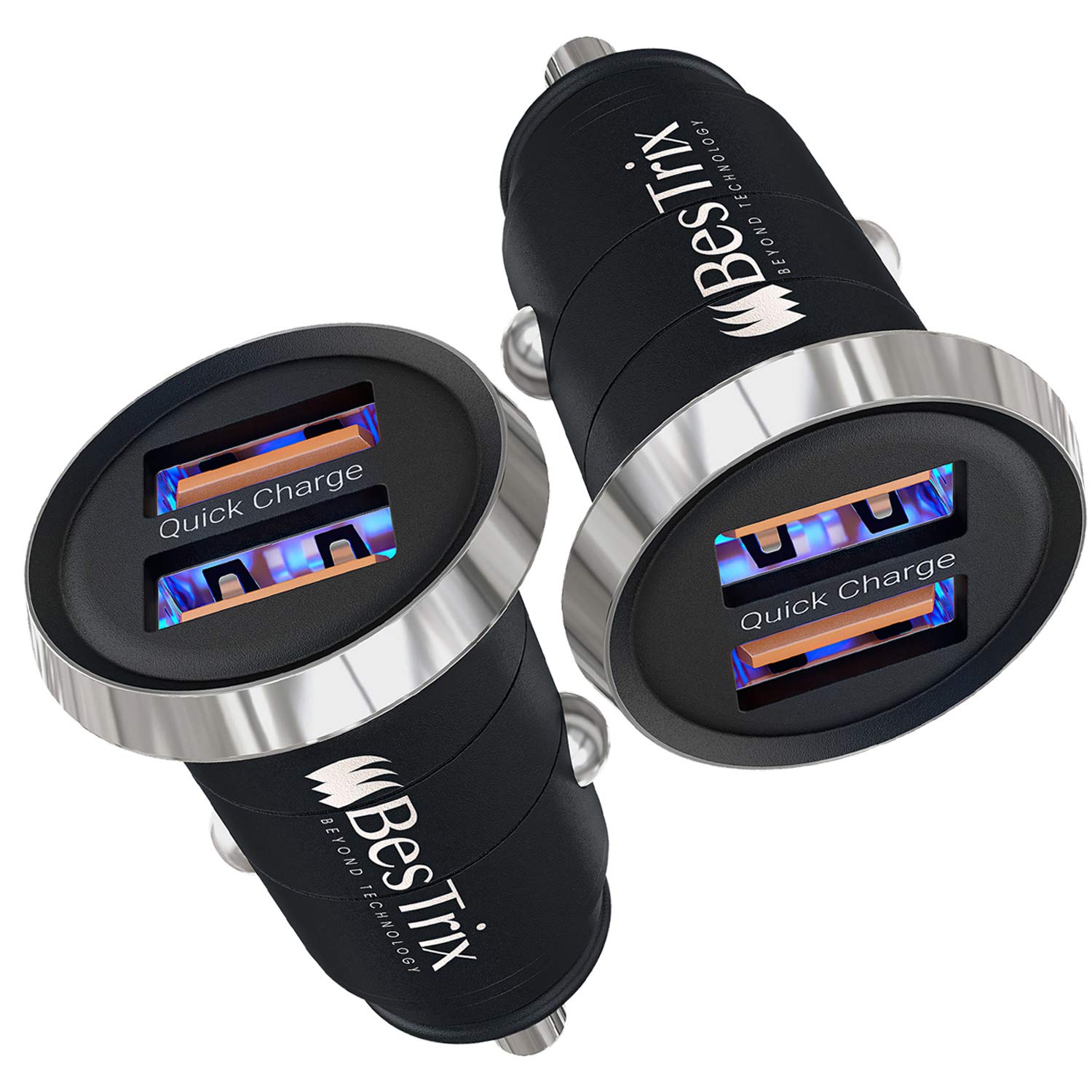 Bestrix Dual USB Car Charger Quick Charge 4.0 5A 30W Fast Adapter Compatible with iPhone iPad Samsung Galaxy Note LG Nexus x2