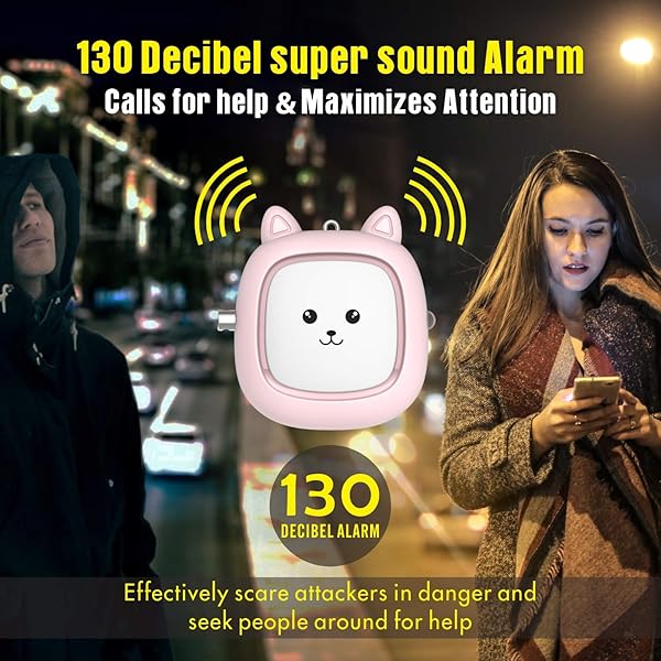 VIGOROAD Safe Sound Personal Alarm VIGOROAD 2 Pack 130 dB Emergency Security Keychain with LED Light for Women Men Children Elderly Blue Pink - View 3 of 7