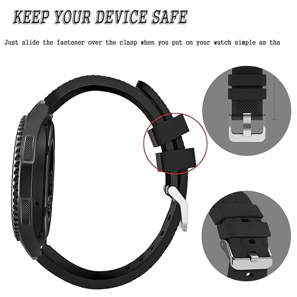 FitTurn FitTurn Silicone Band Keepers Fastener Rings for Bushnell Neo Ion 1 2 and Excel Golf GPS Smartwatch Accessories - View 3 of 9