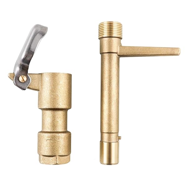 QWORK QWORK Quick Coupling Valve Key Set 3/4 Inch Brass Coupler Valves Irrigation Tool for Yard