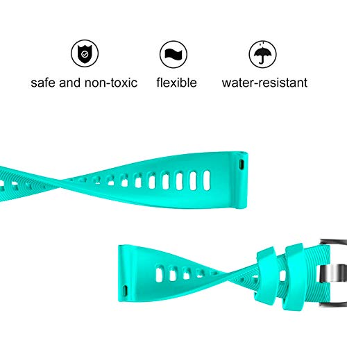 ISABAKE ISABAKE Soft Silicone Watch Band for Garmin Forerunner 245 645 Vivoactive 3 Venu Sq Vivomove HR 20mm Replacement Wristbands Blue - View 5 of 8