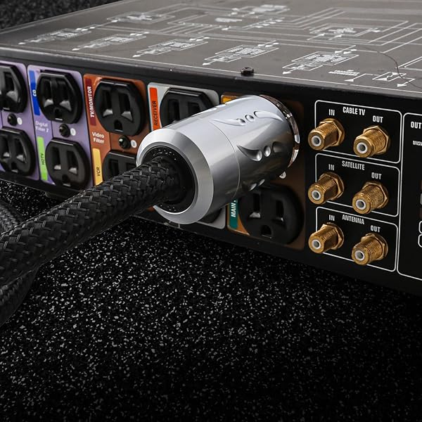 Viborg Viborg 20A Hi-end Power Cord 6.6FT 2x9AWG HiFi Audiophile Power Cable with Pure Copper Plug and IEC C19 Connector - View 3 of 10