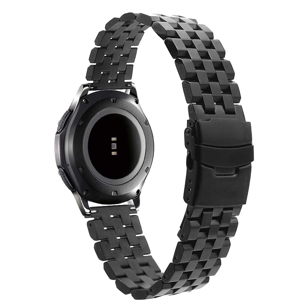 Kai Tian 46mm Watch Replacement Strap for Samsung Gear S3 Classic and Frontier Stainless Steel Band 22mm Black - View 2 of 7