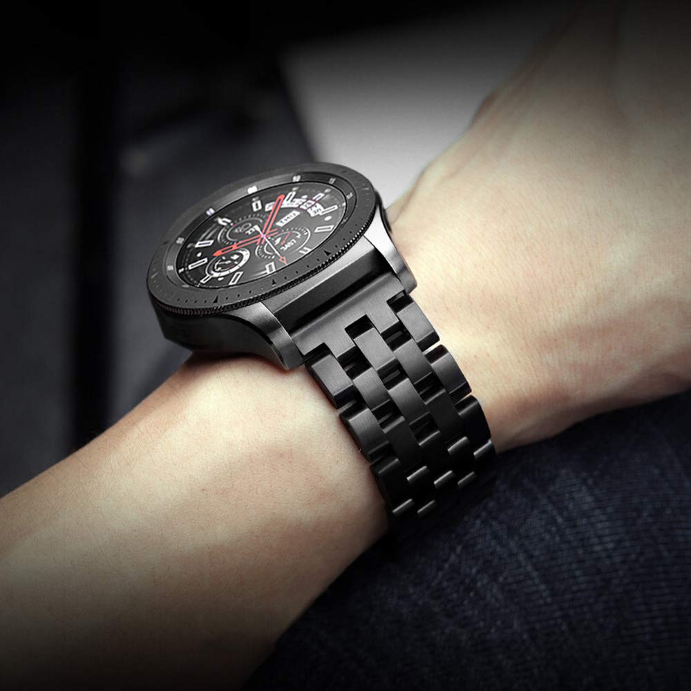 Kai Tian 46mm Watch Replacement Strap for Samsung Gear S3 Classic and Frontier Stainless Steel Band 22mm Black - View 7 of 7