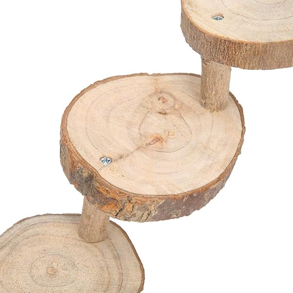 GLOGLOW Hamster Wooden Ladder 5 Layers Climbing Stairs Chewing Toys for Small Pets Cage Supplies for Sugar Glider Chinchilla Rat Gerbil Dwarf Hamster - View 8 of 10