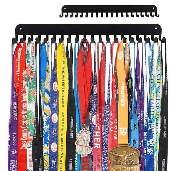 Miayork Runner Medal Hanger Display Sturdy Easy to Install Race Medal Holder for Sports Gymnastics Soccer Wrestling Football Basketball