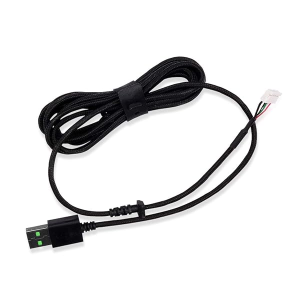 HUYUN HUYUN USB Mouse Cable and Feet Replacement for Razer DeathAdder Elite Chroma Multi-Color Gaming Mouse Elite Cable and Feet - View 5 of 6